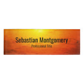 Badge D'identification Sunset professionnel Orange Art et Black Text (Devant)