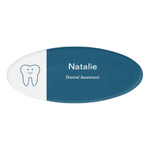 Badge D'identification Symbole de dentisterie amical Adjoint