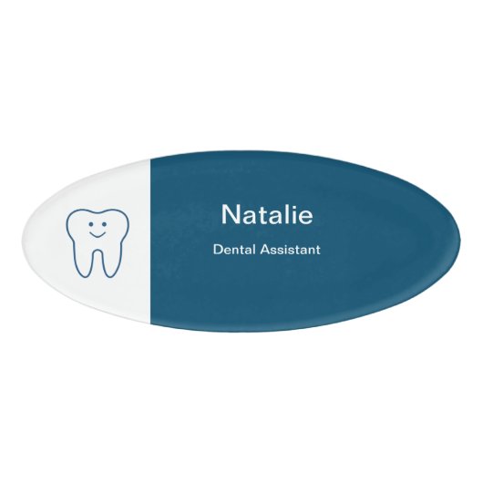 Badge D'identification Symbole de dentisterie amical Adjoint (Devant)
