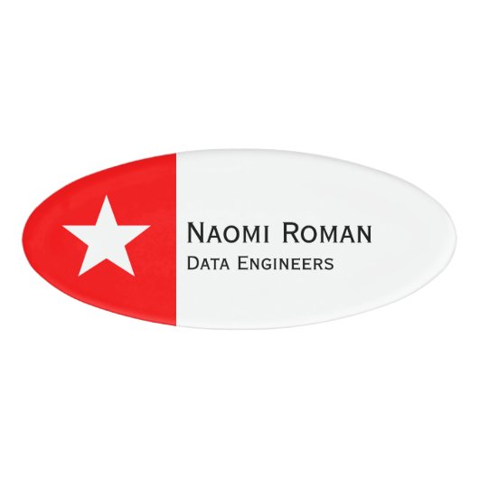 Badge D'identification Symboles simples - ÉTOILE COMPLÈTE + vos idées (Devant)
