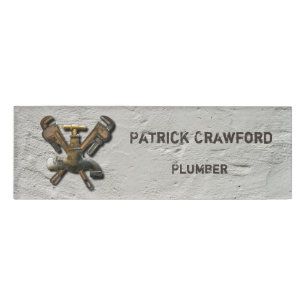 Badge D'identification Technicien en plomberie de l'eau de drainage