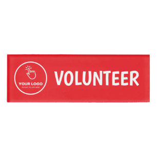 Badge D'identification Téléchargez facilement votre logo Custom Volunteer