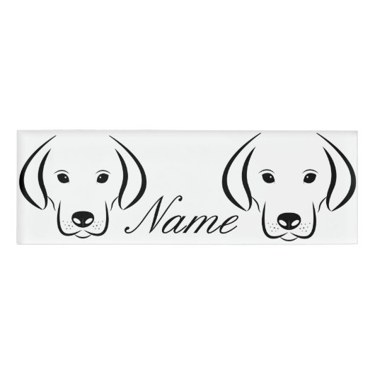 Badge D'identification Tête de chiot mignonne Thunder_Cove (Devant)
