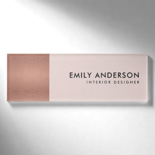 BADGE D'IDENTIFICATION TEXTURE MODERNE DOUCE ROSE ROSE ROSE ROSE ROSE GOL