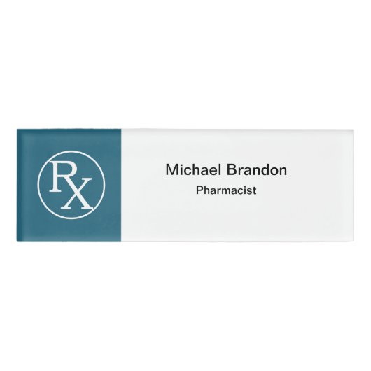 Badge D'identification Thème Pharmacien moderne (Devant)