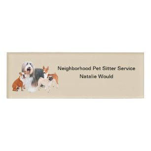 Badge D'identification Thème professionnel d'animal familier