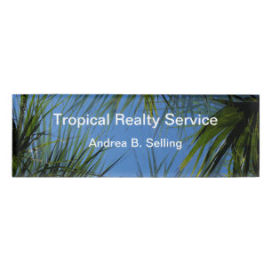 Badge D'identification Thème tropical d'immobiliers