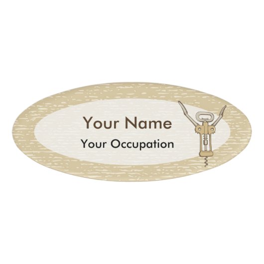 Badge D'identification Tire-bouchon (Devant)