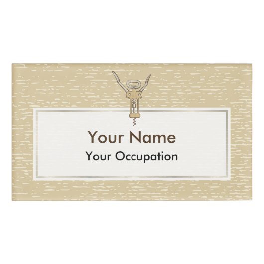 Badge D'identification Tire-bouchon (Devant)