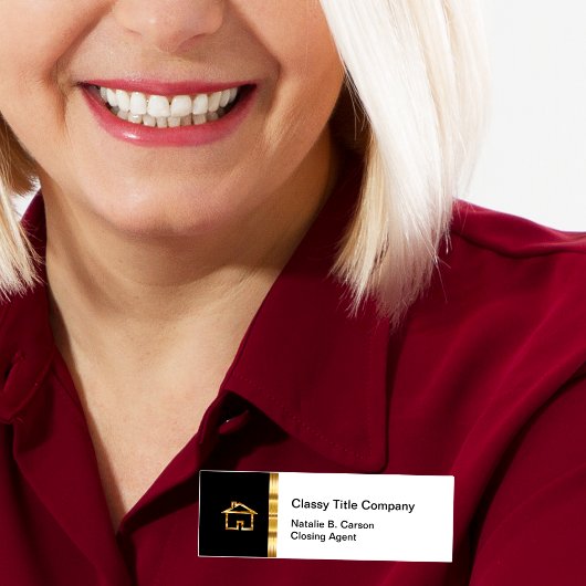 Badge D'identification Titre immobilier classique Personnel de l'entrepri