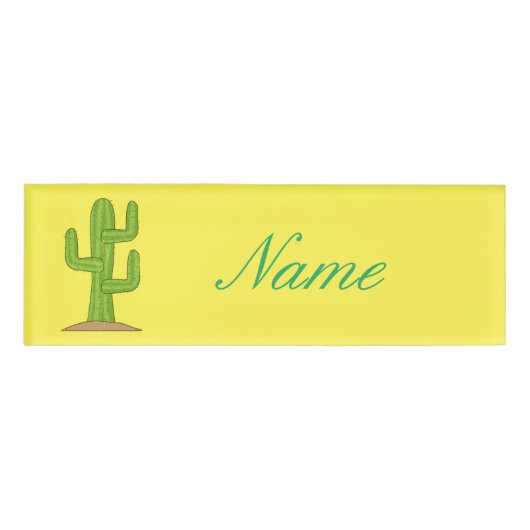 Badge D'identification Tonnerre de Cactus du Saguaro (Devant)