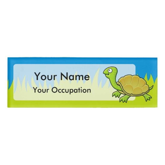 Badge D'identification Tortue caricaturale (Devant)