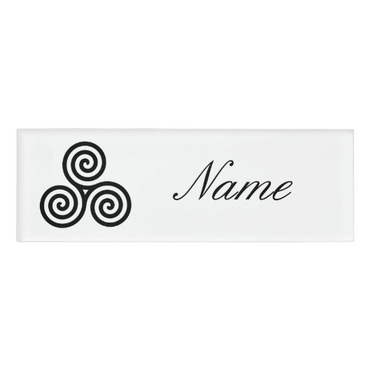 Badge D'identification Triple Black Spiral Thunder_Cove (Devant)