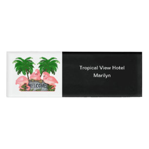 Badge D'identification Tropical Theme Hotel Nom du personnel