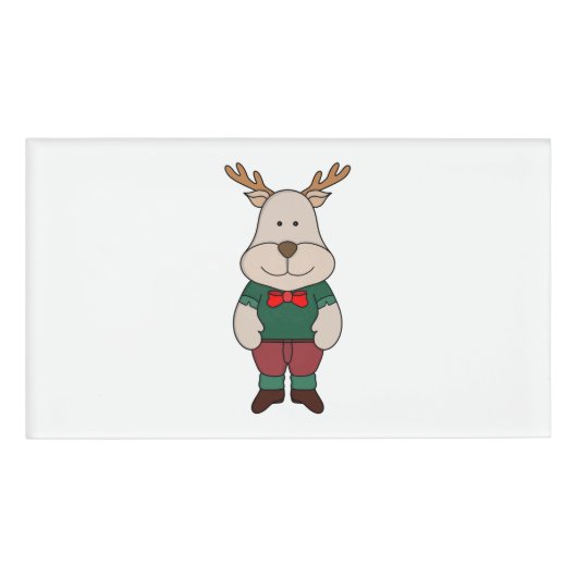 Badge D'identification Un cerf mignon (Devant)