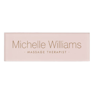 Badge D'identification Un minimalisme moderne rose vif