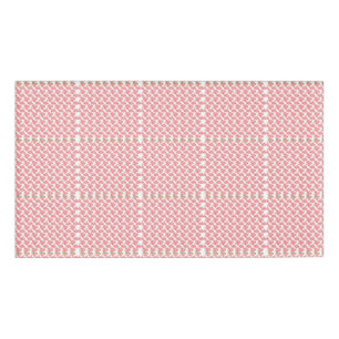Badge D'identification un motif à fleurs rouge et blanc sur fond blanc