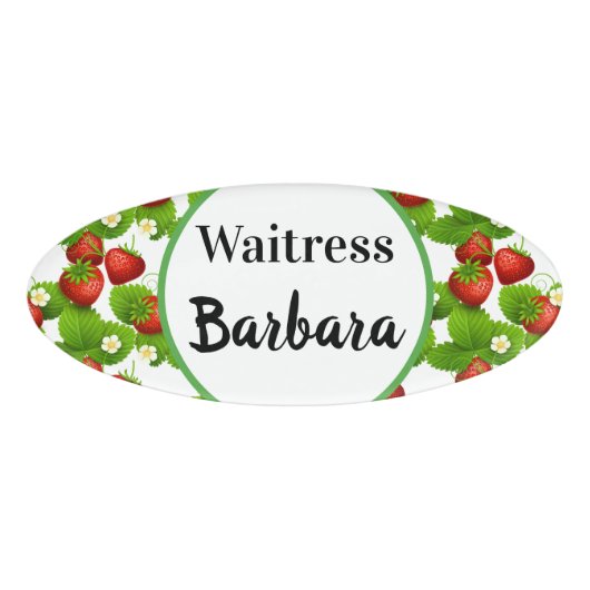 Badge D'identification Une serveuse personnalisée (Devant)