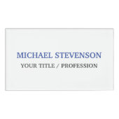 Badge D'identification Unique Spécial Classique Bleu Blanc (Devant)