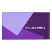 Badge D'identification Uniquement Arrière - plan couleur - violet violet (Devant)