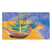 Badge D'identification Van Gogh Bateaux Plage impressionniste (Devant)