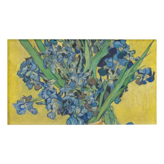 Badge D'identification Vase Van Gogh avec Iris Classic Impressionnisme (Devant)