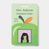 Badge d'identification vertical Photo ID Educateur (Avant)