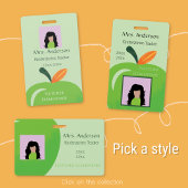 Badge d'identification vertical Photo ID Educateur