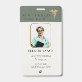 Badge d'identification vétérinaire de luxe DVM Pho (Avant)