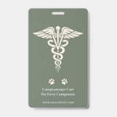 Badge d'identification vétérinaire de luxe DVM Pho (Arrière)