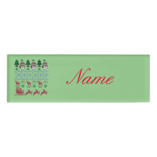 Badge D'identification Vilain Sweater Style Thunder_Cove de Noël