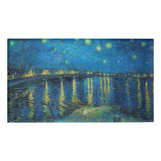 Badge D'identification Vincent Van Gogh Starry Night Over the Rhone (Devant)