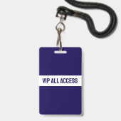 Badge d'identification VIP Backstage Accès illimit (Arrière avec lanière)