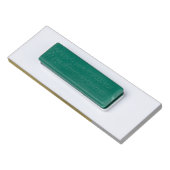 Badge D'identification Votre logo Bright Jaune Blanc Moderne Titre élégan (Dos)