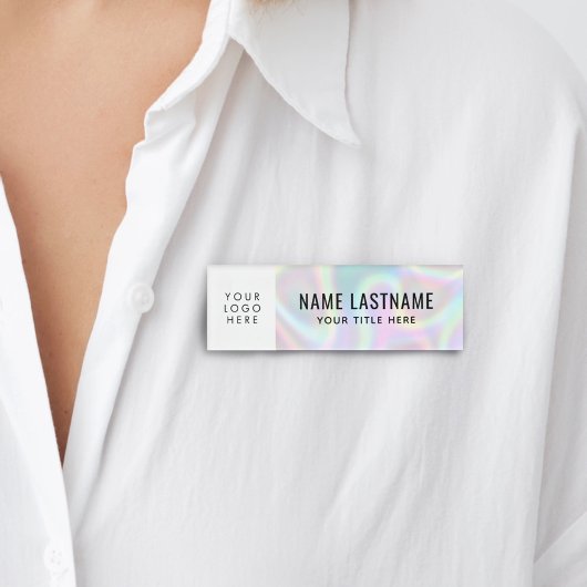 Badge D'identification Votre Logo Faux titre de l'aimant holographique
