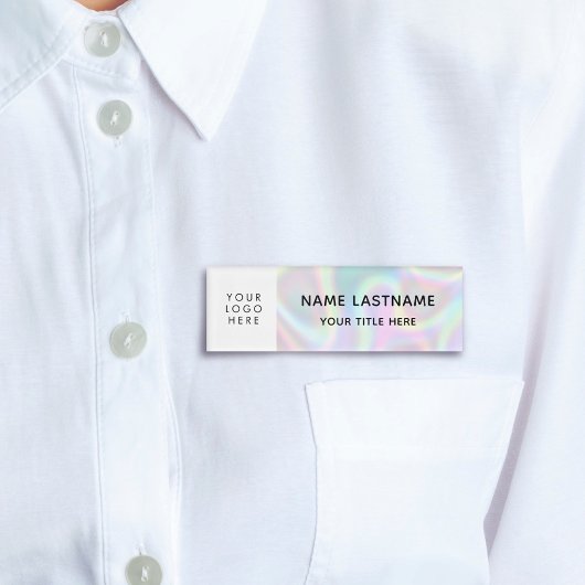 Badge D'identification Votre Logo Faux titre de l'aimant holographique