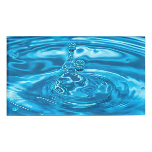 Badge D'identification Water Background - Blue