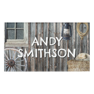 Badge D'identification Western Cowboy Barn