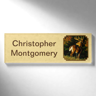 Badge D'identification Whitetail Deer Monster Buck Yellow