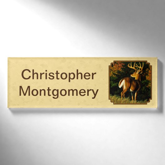 Badge D'identification Whitetail Deer Monster Buck Yellow (Devant)