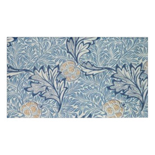 Badge D'identification William Morris Flower Floral Design