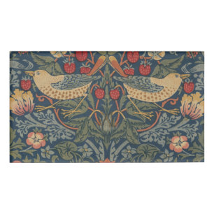 Badge D'identification William Morris Fraise Voleurs Oiseaux