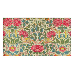 Badge D'identification William Morris Rose Floral Chintz rose