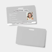 Badge d'identité de l'adhésion CO-OP à l'école d'a (Front & Back)