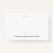 Badge d'identité de l'élève de l'école d'accueil (Dos)