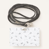 Badge d'identité de l'élève de l'école d'accueil | (Derrière avec lanière)