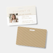 Badge d'identité de l'élève de l'école d'accueil | (Avant & arrière)