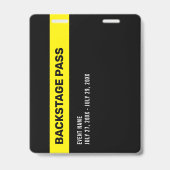 Badge d'identité de l'employé du personnel de l'év (Arrière)