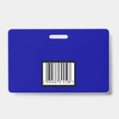 Badge d'identité de l'employé modèle horizontal bl (Arrière)