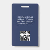 Badge d'identité de l'employé – Photo, logo et nom (Arrière)